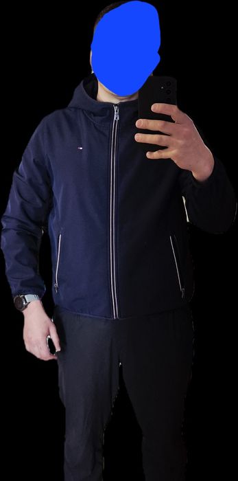 Geaca de primavara toamna Tommy Hilfiger cu  fleece periat la interior