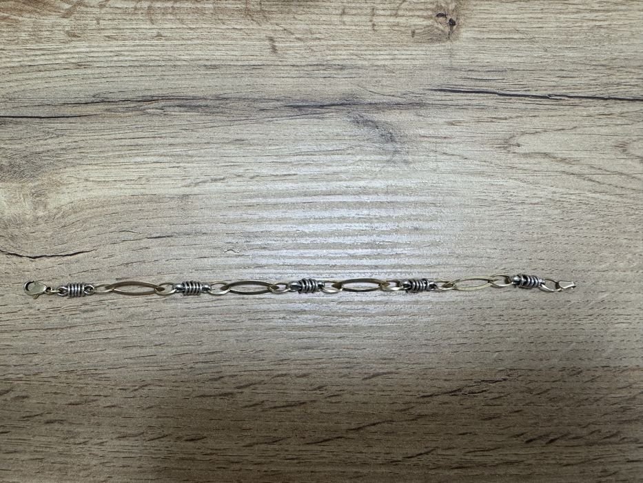 Bratara aur alb+galben 14k