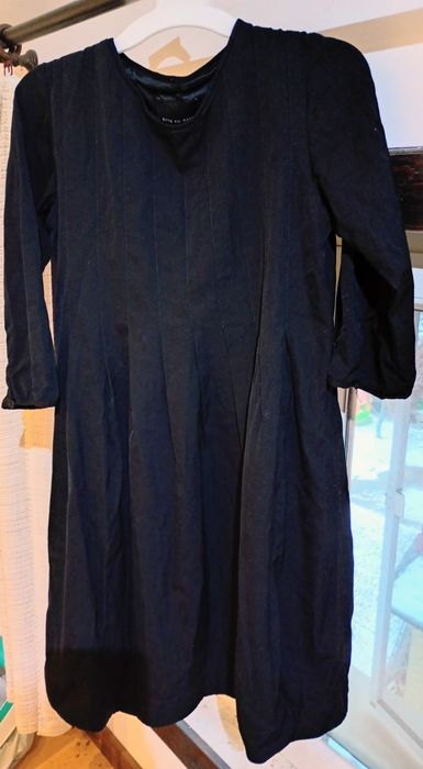 Оригинална черна вълнена дамска рокля размер М