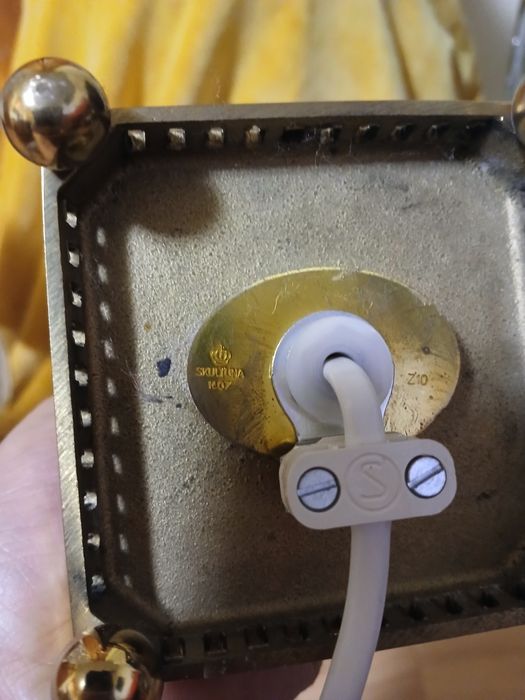 Lampa Art Deco 3 piese frumoase Skultuna 1607, onix, alama