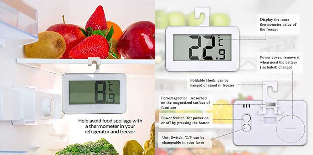 Termometru digital frigider. Prelungeste viata legumelor. etc. Nou!