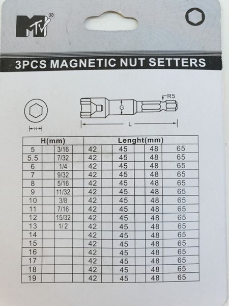 Set 3 adaptoare pentru masina de gaurit: 1/4" - 3/8" - 1/2