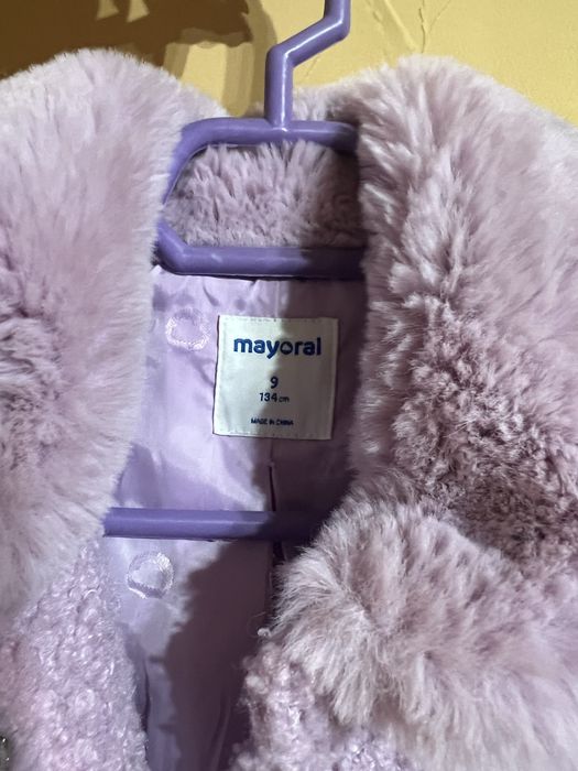 palton mov violet fete 9 ani