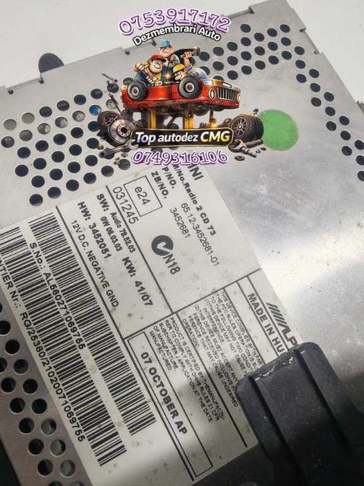 CD player Mini Cooper R56 65 12 3452681 01 radio cd display piese dezmembrez
