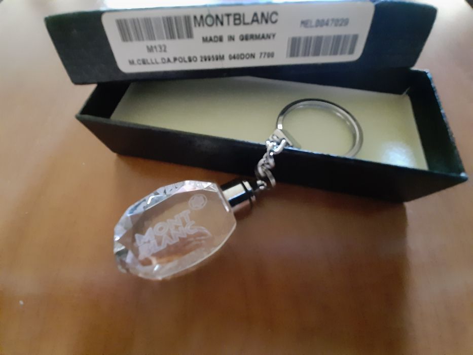 Breloc MONT BLANC, placat cu argint, baga, made in Germany,  breloc MONT BLANC translucid