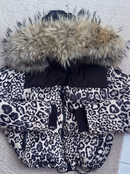 Зимно яке бомбър с естествен косъм