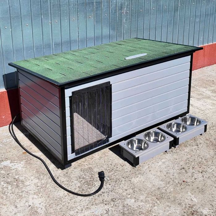 Cusca Caine Spatioasa Izolata Incalzita cu Profile Antiros Gri Nordic