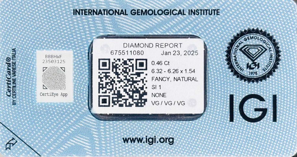 Голям Естествен диамант със Сертифициран IGI – за пръстен или колие