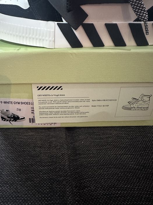 Off-White Vulcanized Hi Top White Black