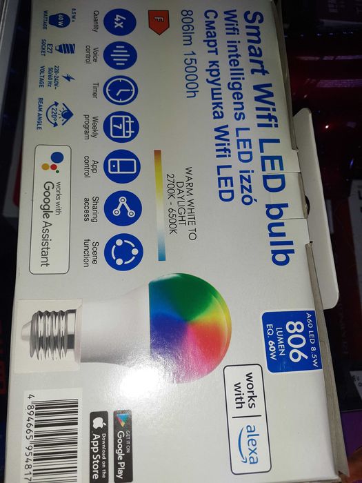 Смарт крушки RGBWW  - 4 бр. комплект Tuya, Alexa/Google