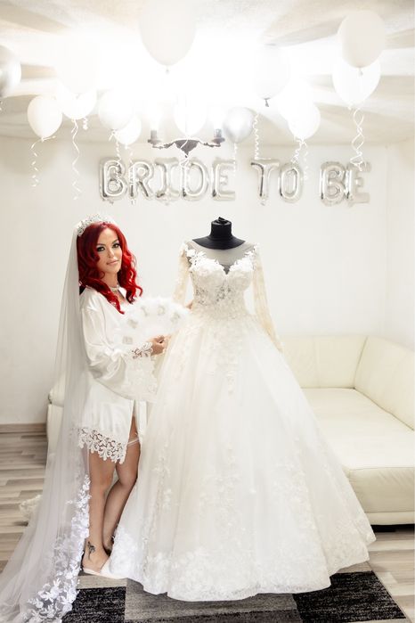 Rochie mireasa trenă model unicat