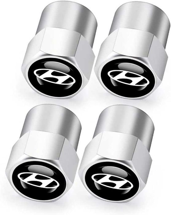 Set 4 capacele negre valva / ventil roata Hyundai