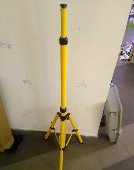 Стойка за прожектори и фенери, Тип трипод, Алуминий, Жълт, 60/160 см