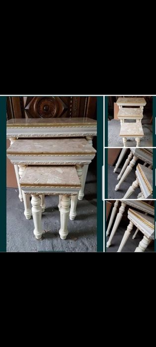 Ser de 3 măsuțe de cafea/Franța