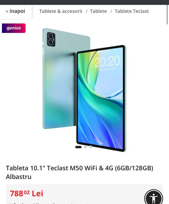 Tabletă Teclast M50 10.1" Noua ,ideala pentru jocuri youtube cu sim 4G