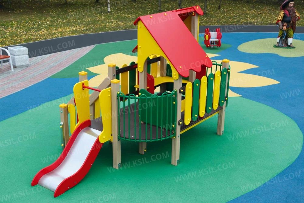 Детские площадки KSIL Болалар майдончаси Качели Карусели Скамейки