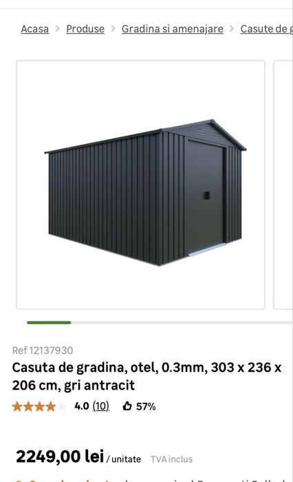 Casuta de gradina din otel