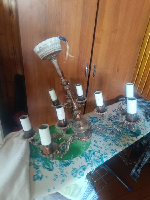 Люстра 9 рожковая,винтаж