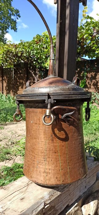 Alambic antic englezesc, handmade din arama groasa si bronz, unicat !