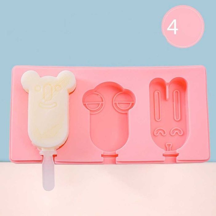 Силиконова форма за сладолед за многократна употреба.