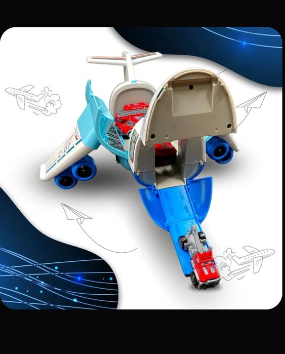 Игрушка самолёт с машинками