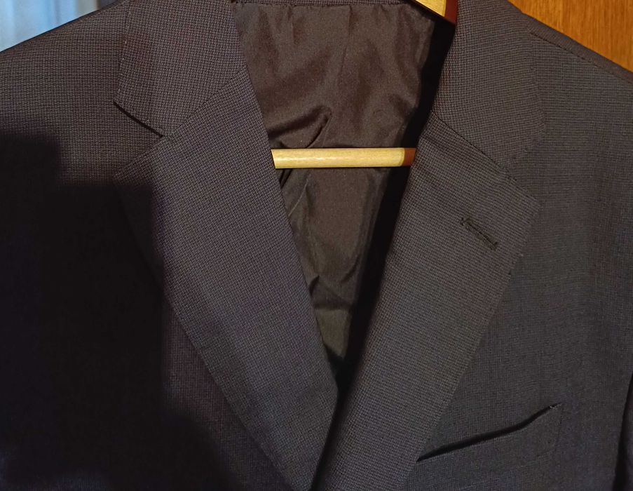 Sacou blazer 40 L slim Massimo Dutti NOU lana Finest Italian navy