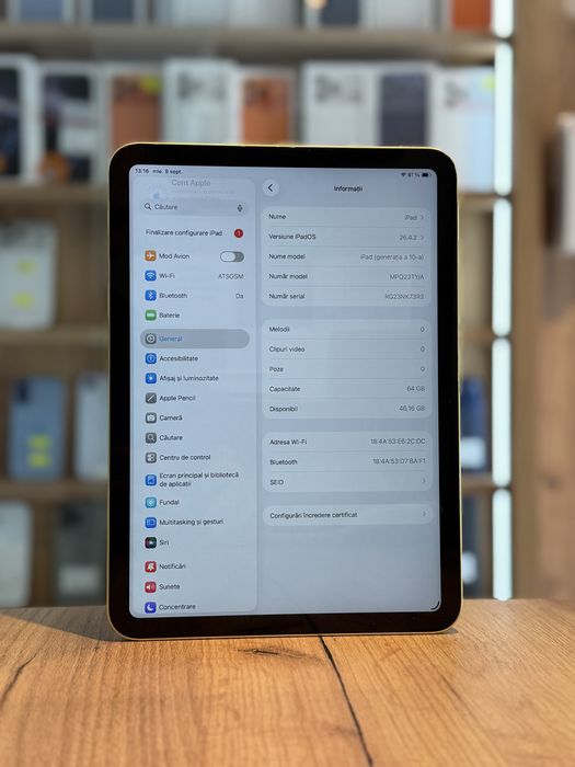 iPad 10 64Gb Wifi/Baterie100%/Garantie 12 luni @atsgsm.ro