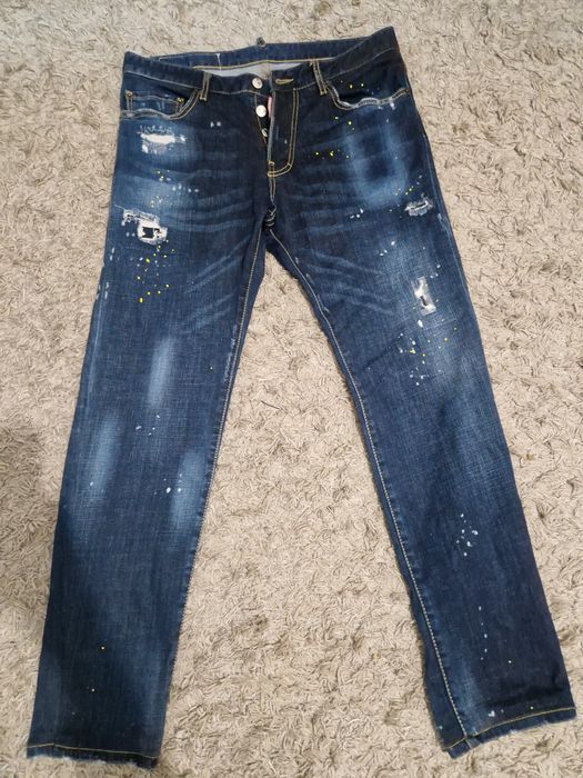 Dsquared2 blugi originali, marimea 48, straight fit dark blue