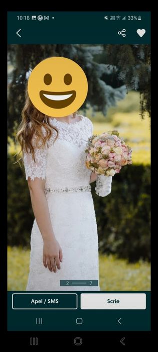 Rochie de mireasa foarte frumoasa  stil sirenă