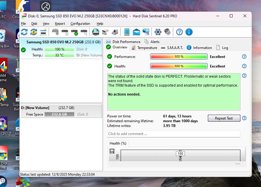 SSD Samsung 850 Evo 250gb, ca noi