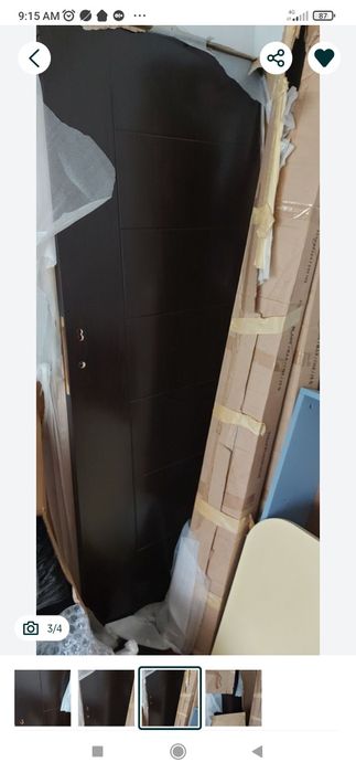 Нови интериорни врати с каси 14 см цвят венге