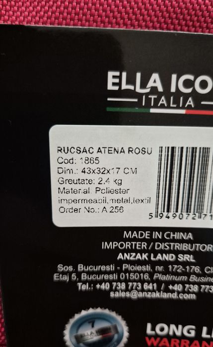 Rucsac / troler Atena rosu