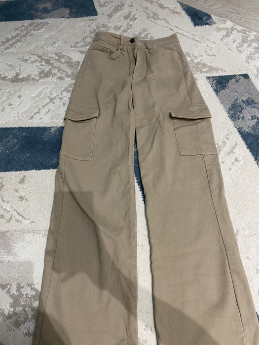 Утепленные джинсы карго