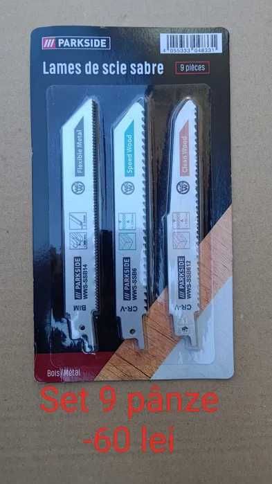 Parkside set 9 lame sabie nou