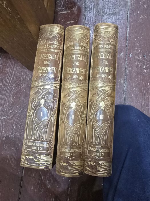 Set de 3 volume antice "Weltall und Menschheit" - Hans Kraemer



---