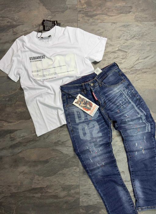 Мъжки Дънки + Тениска Balenciaga