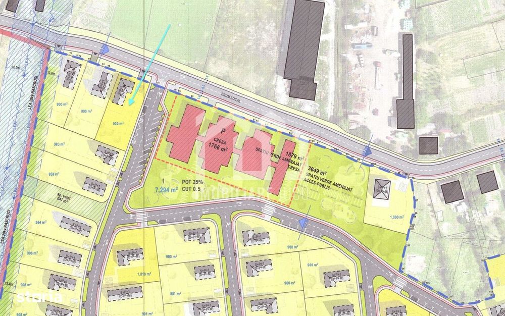 Teren 900 mp Răscruci | PUZ | 2 fronturi | Utilități | 45.000€