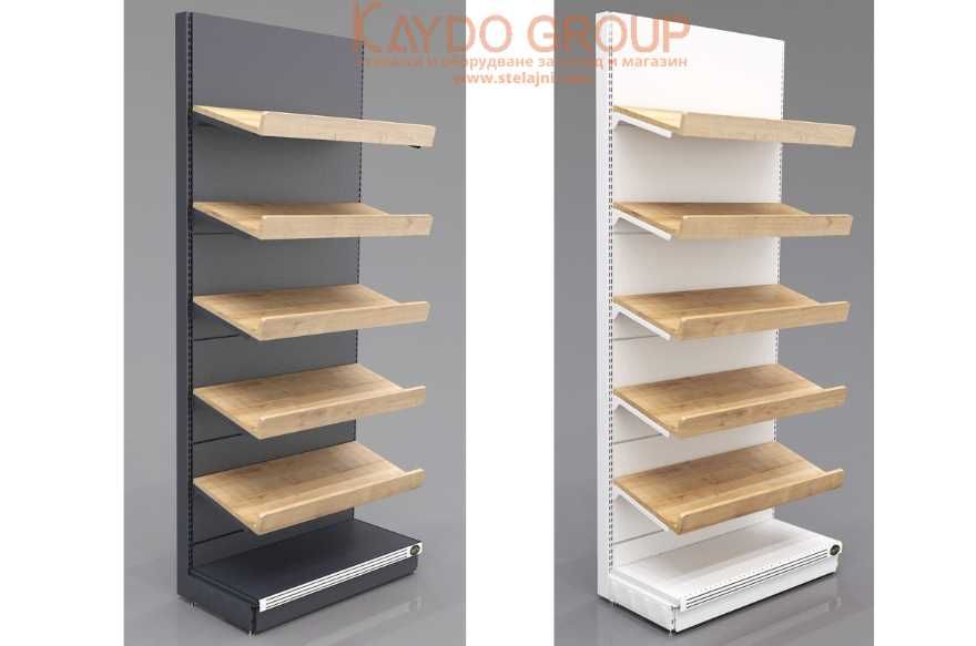 Стелаж за плод  зеленчук, метал, MDF рафтове и LED , нов, наличен