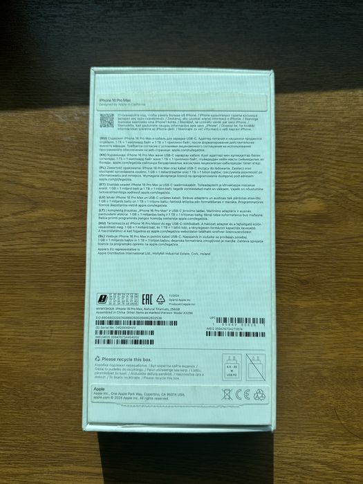 Iphone 16 pro max 256gb 93% EAC идеал 10/10!