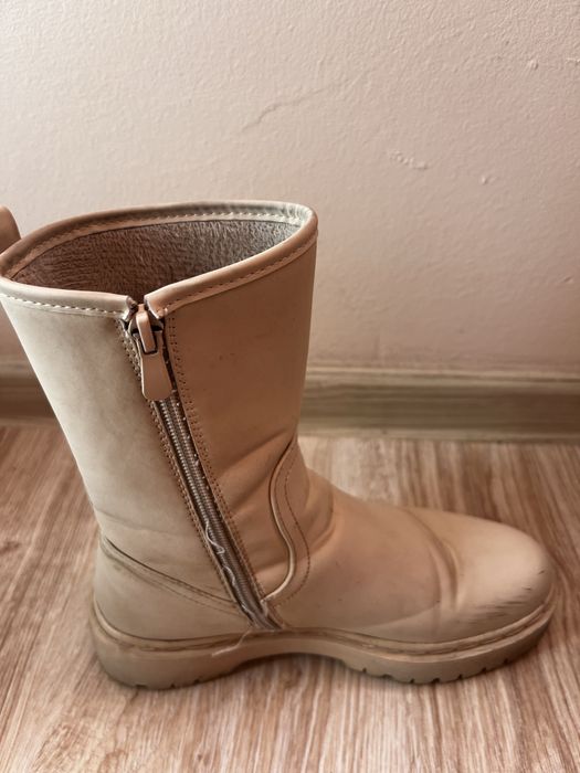 Боти/кожени/ниска подметка