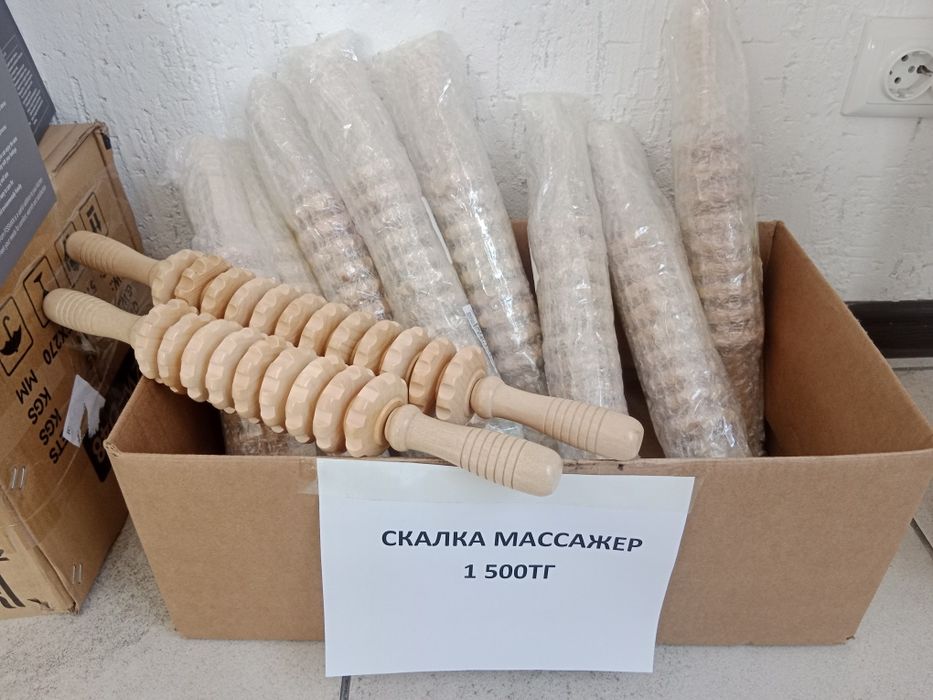 Массажёр скалка деревянная