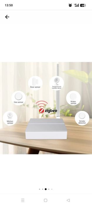 Hub Gateway Tuya ZigBee cu antena, hub mesh cu fir pentru automatizarea casei, functioneaza cu Alexa si Google Home
