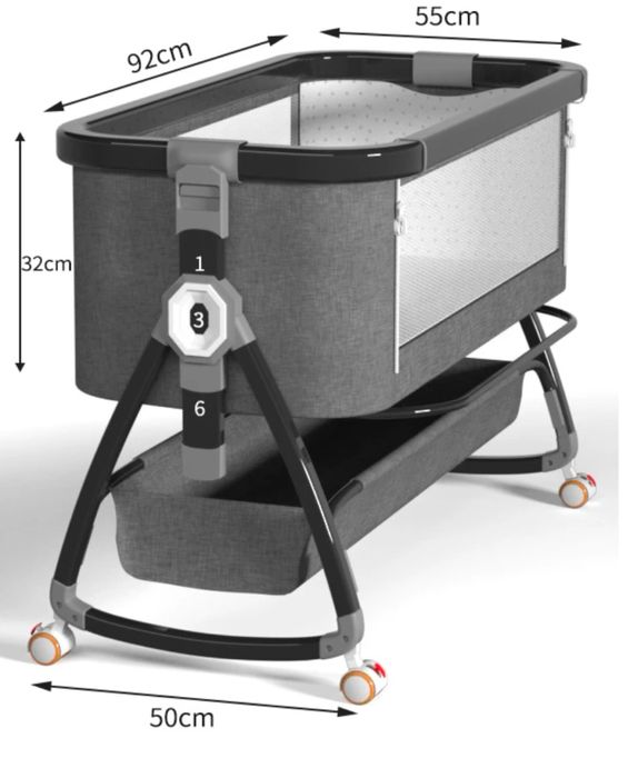 Манеж -кровать черный