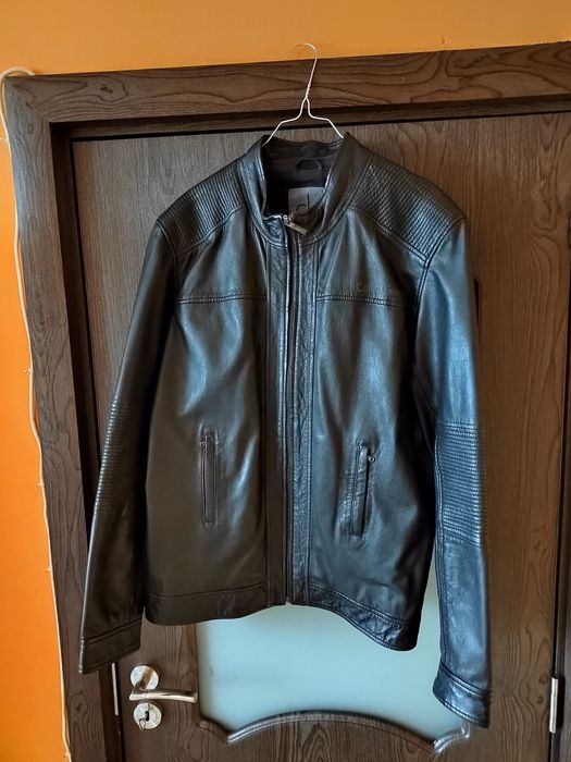 Мъжко кожено яке от естествена кожа - CALVIN KLEIN - XL - 110 euro