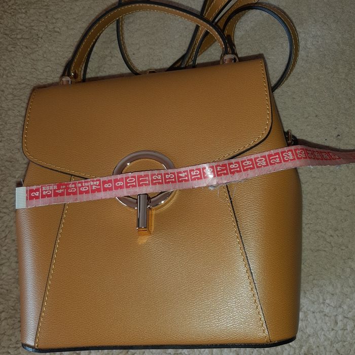 Rucsac piele culoare mustar