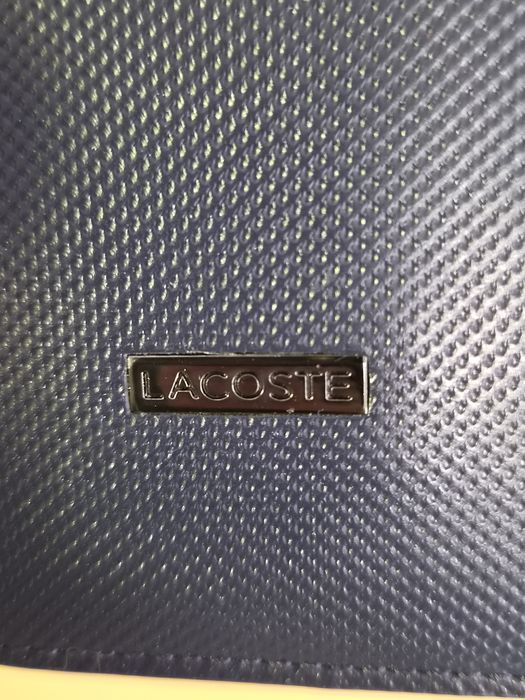 Оригинален кожен кардхолдер Lacoste (калъф за карти) – Двулицев / Нов