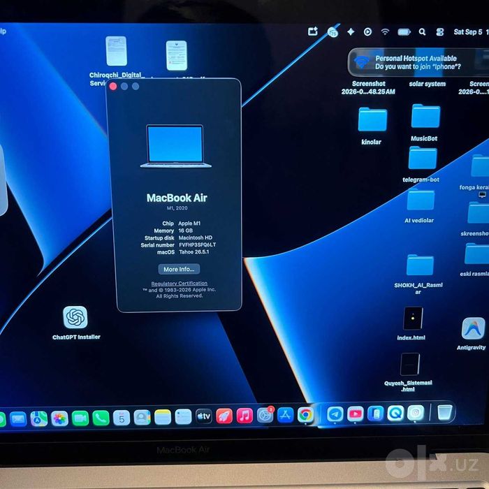 Macbook air  M1 2020