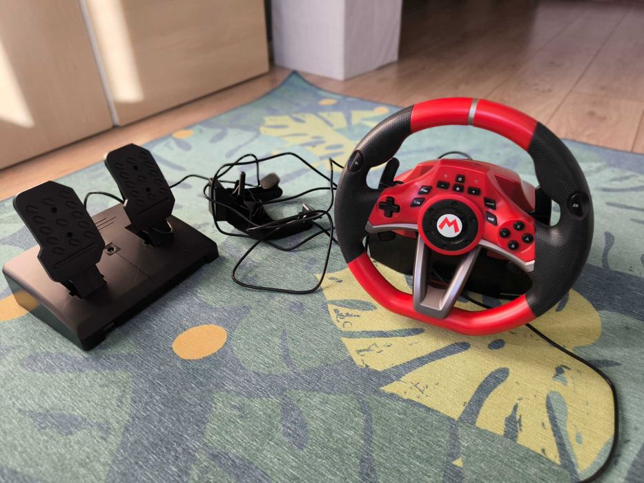 Волан с педали HORI - Pro Deluxe, Mario Kart (Nintendo Switch/PC)