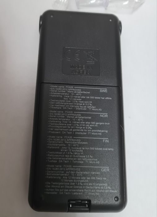 Alcooltest/etilotest AlcoTrx FCA35