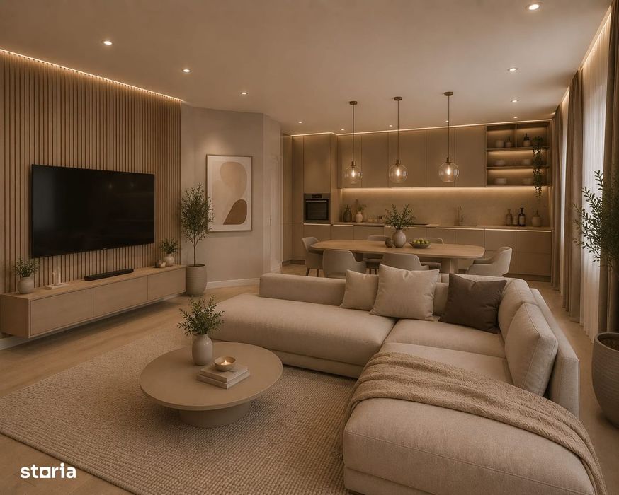 2 camere cu terasa de 29 mp, FINISAT MODERN, incalzire in pardoseala